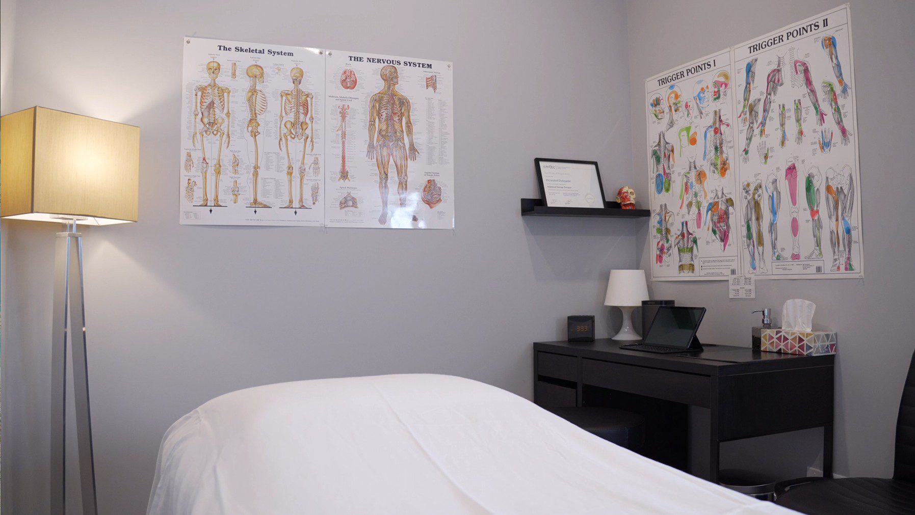 modern massage therapy clinic room